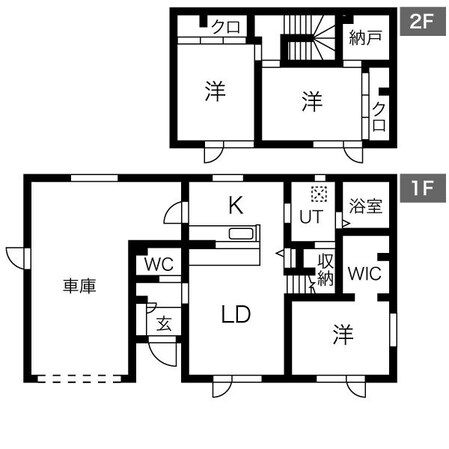 篠路駅 徒歩11分 1-2階の物件間取画像